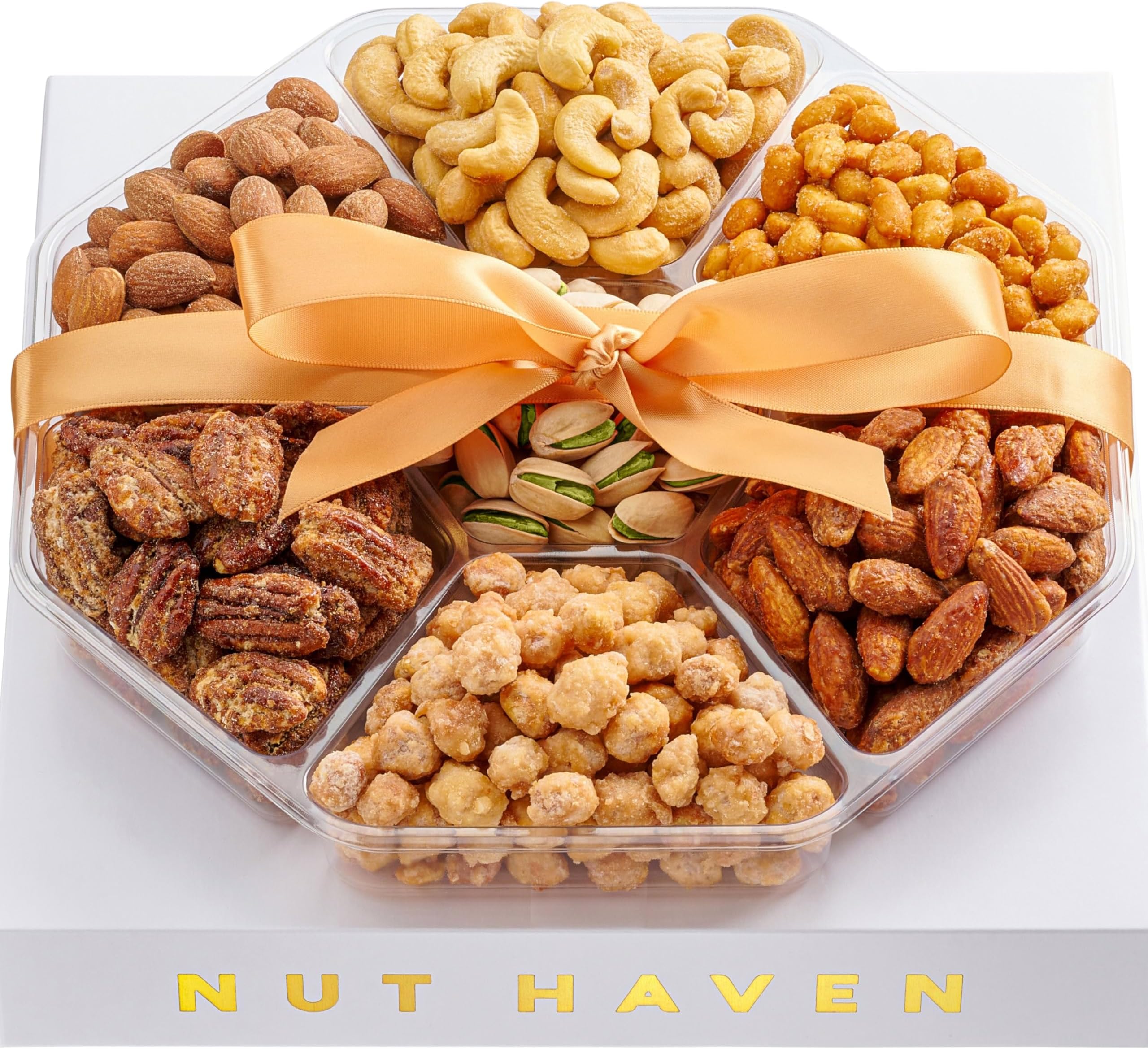 Holiday Nuts Gift Basket - Assortment of Sweet & Roasted Salted Gourmet Nuts - Food Gift Box for Him, Husband, Christmas, Fathers Day, Mothers Day, Sympathy, Family, Men & Women