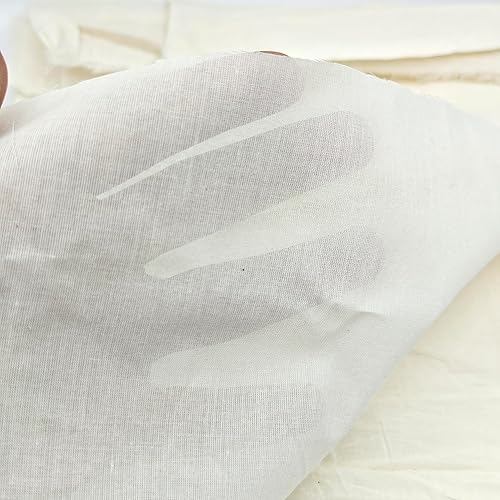 Miniatura 3 de Tela de muselina sin blanquear, 100% algodón, 5 yardas x 62 pulgadas de ancho, color natural, ligera para drapear, hacer patrones, costura, formas