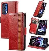 Vista 36 de Funda para Honor X7, Funda para Honor Play 30+ Plus Funda de piel sintética con ranuras para tarjetas Funda con soporte abatible Rojo