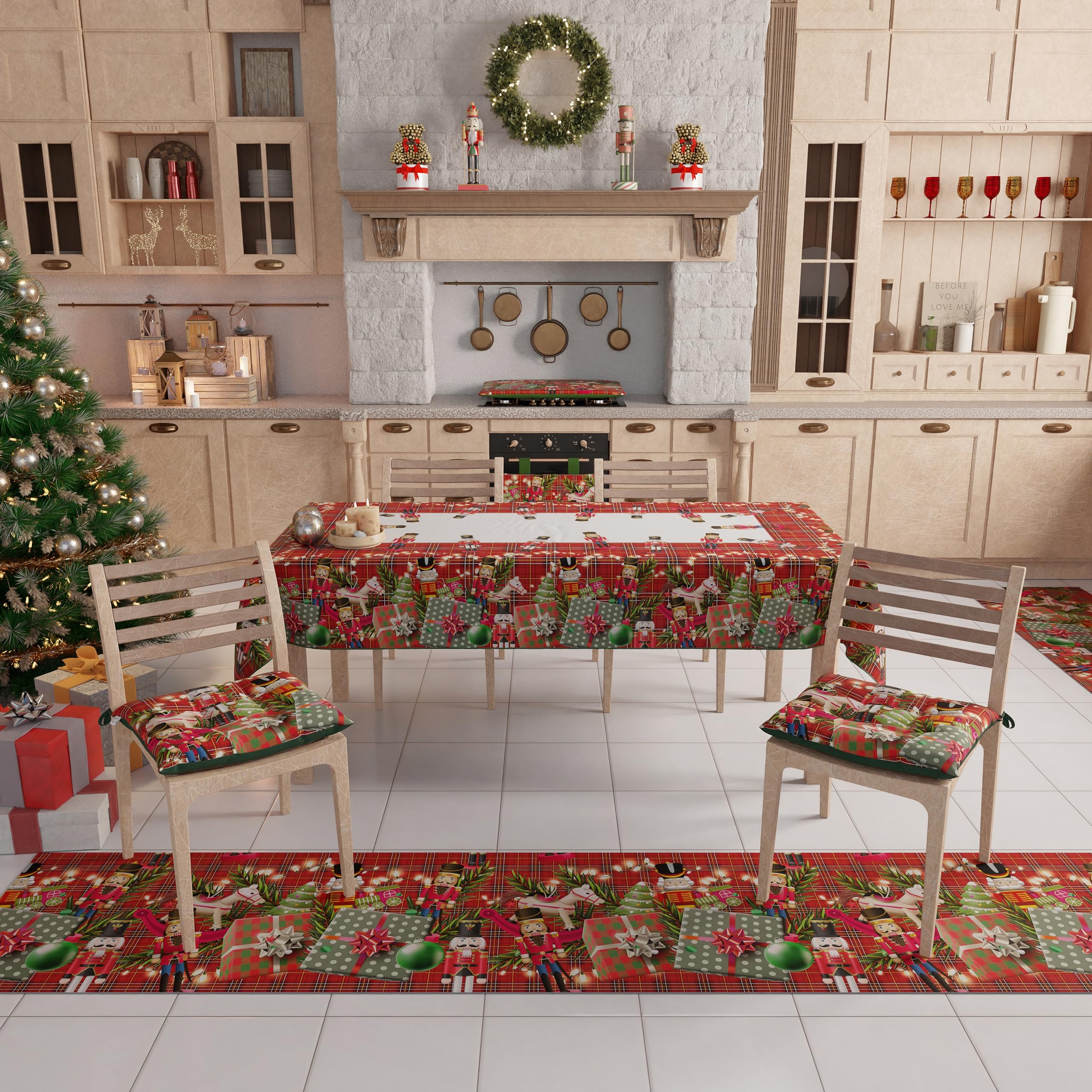PETTI Artigiani Italiani Kersttafelloper, tafelloper voor Kerstmis, 90