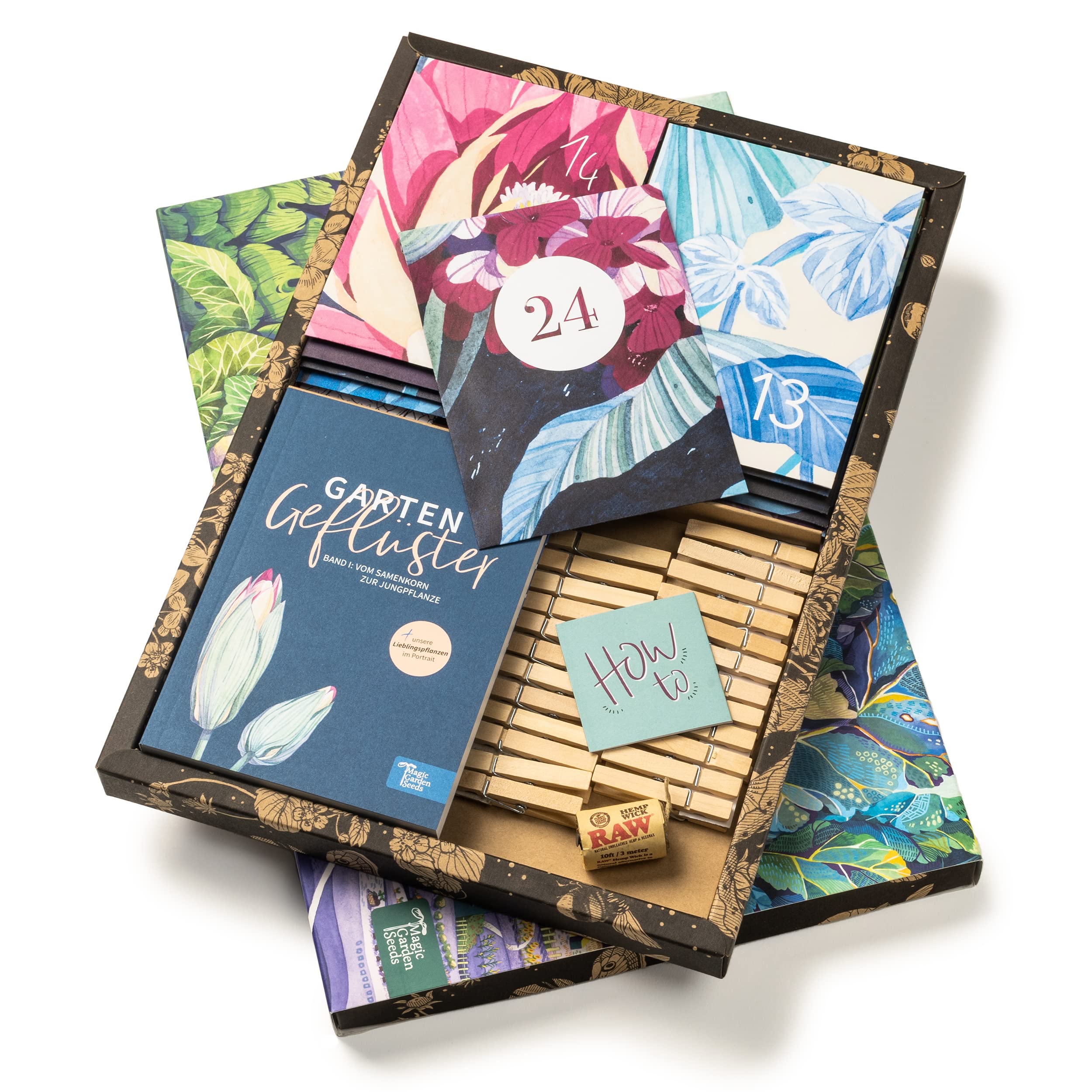Magic Garden Seeds Calendario Avvento bio Giardino dell’autosufficienza | 24 bustine di semi biologici a impollinazione libera • Ortaggi, erbe e frutti rari • Per orto, aiuole rialzate e serra