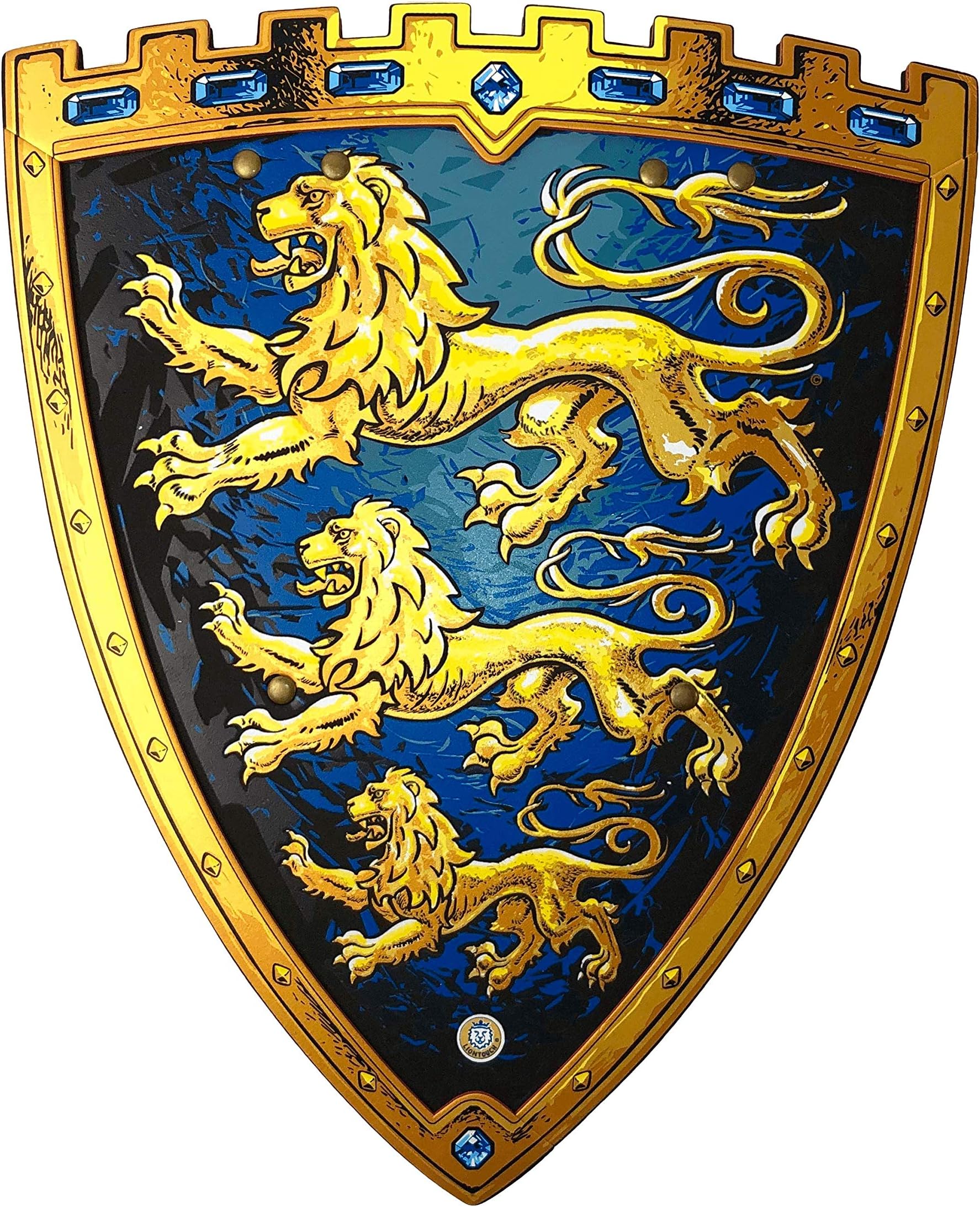 Liontouch - Triple Lion King Shield | Medieval Foam Game for Kids Ready for Adventures | Secure Weapons & Armor for Royal Costume, Role Playing