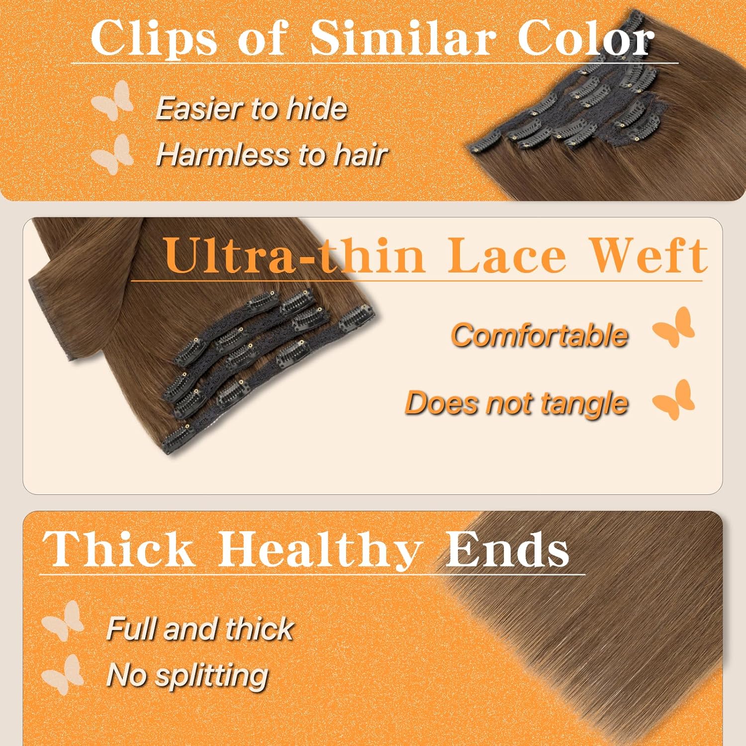 Remy Hair Extensions Clip in Human Hair Chocolate Brown Clip in Extensions Real Human Hair 12 Inch Real Hair Extensions Clip in Human Hair Straight Human Hair Clip Ins 90g 7Pcs