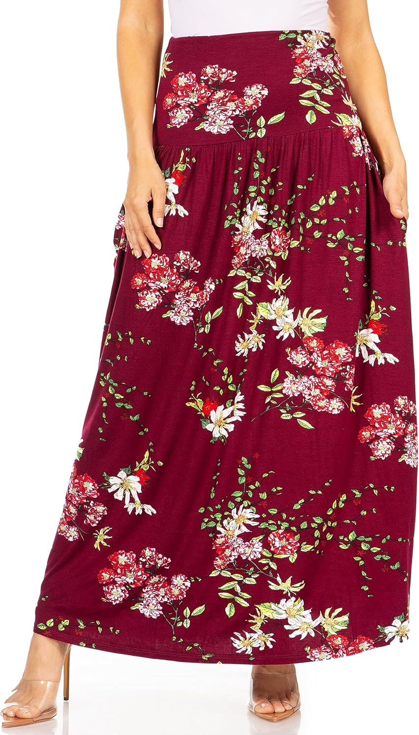 Maxi Skirts for Women Ankle Length Skirt Casual Long Skirt High Waisted Maxi Skirt Reg and Plus Size Skirt Long Skirt
