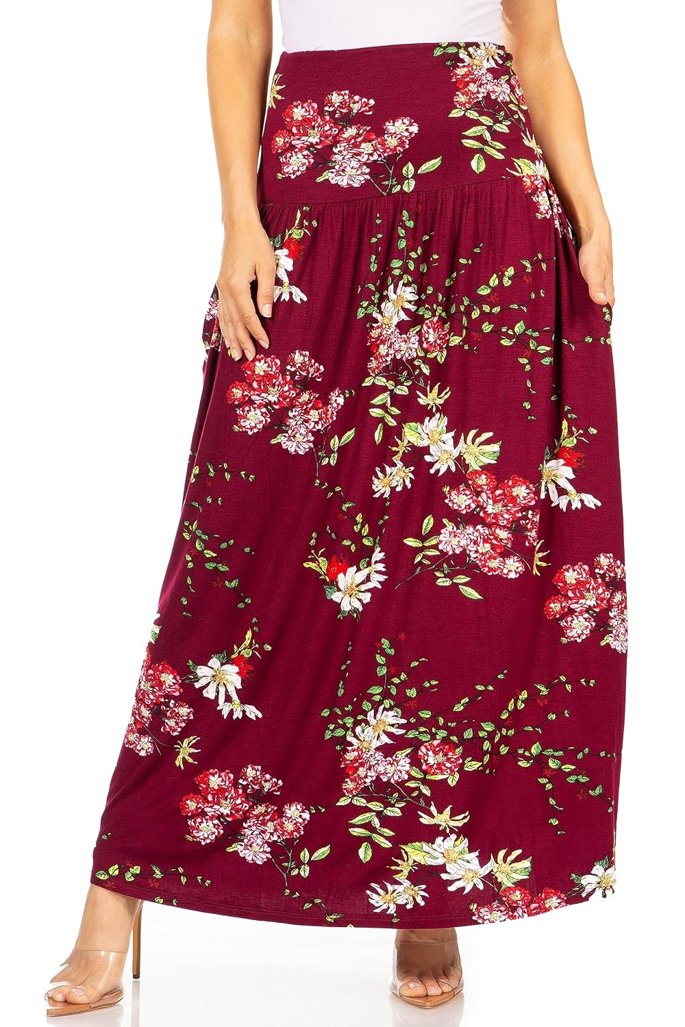Simlu High Waisted Maxi Skirt, Ankle Length - Image 7