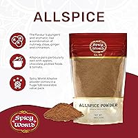 Vista 4 de Spicy World Pimienta de Jamaica molida 16 onzas – Paquete enorme de 1 libra – Todo polvo de especias