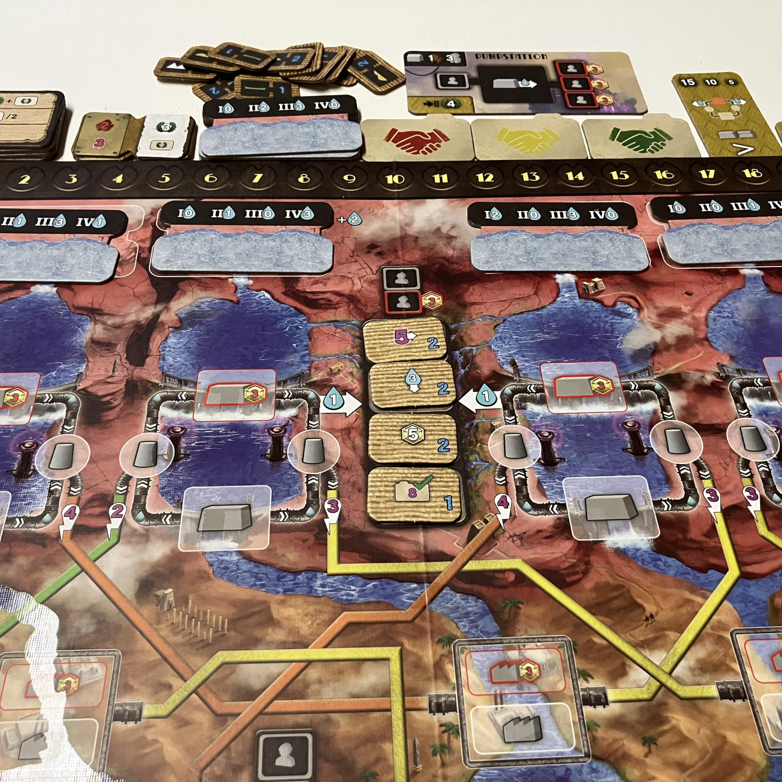 Wasserkraft: The Nile Delta Board Game Expansion - Adds New Map & Irrigation Mechanics - View #2