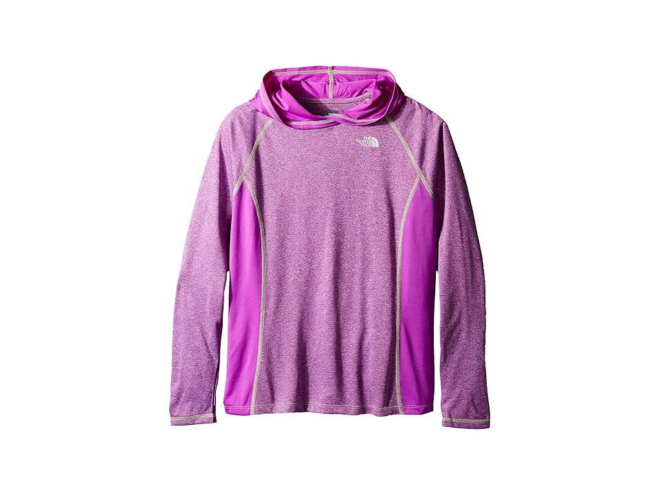 

The North Face Kids Long Sleeve Reactor Hoodie (Little Kids/Big Kids) (Sweet Violet Heather (Prior Season)) Girl's Sweatshirt