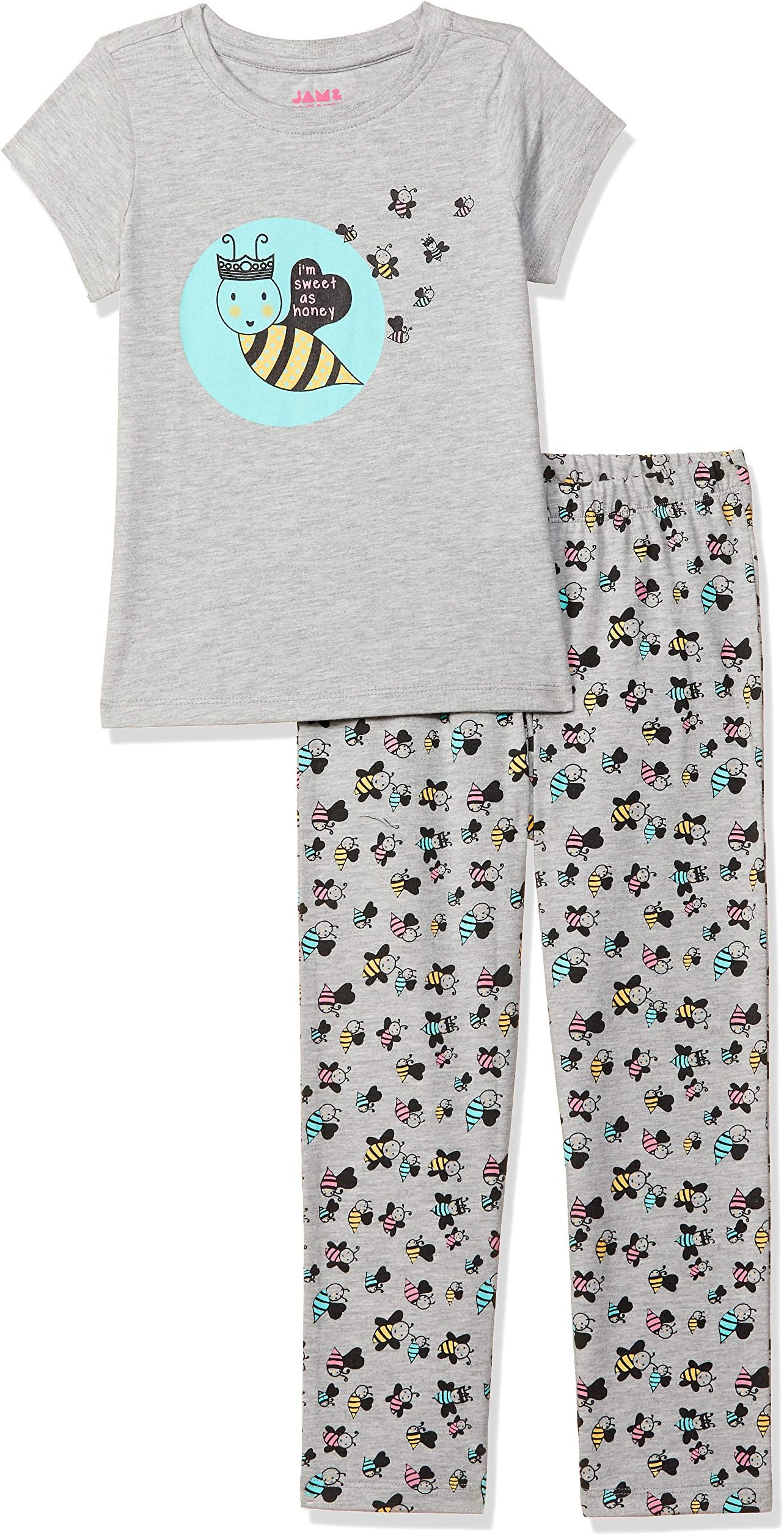 Girls Girls Night Dress | 100% Cotton T-Shirt & Pajama Set | Age 2-12 Years