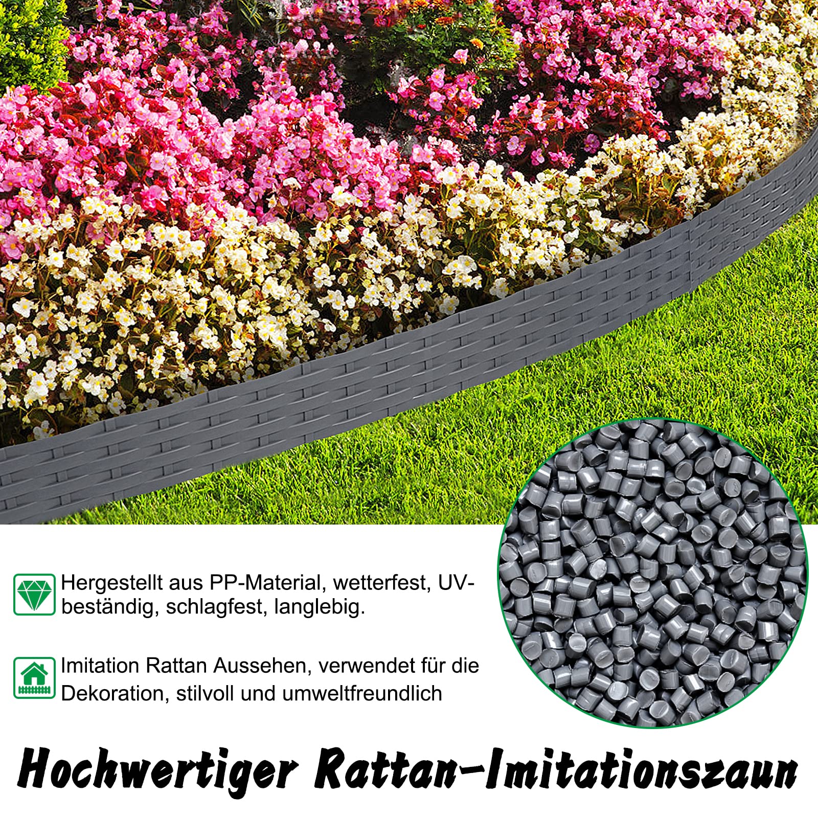 Bordo Prato Marrone Jnglgo Bordo Per Aiuole In Plastica Effetto Rattan Bordo Prato Marrone Jnglgo Bordo Per Aiuole In Plastica Effetto Rattan