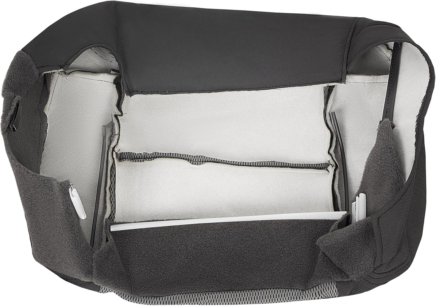 ECOTRIC Driver Side Bottom Seat Cover Compatible with 2004-2008 Ford F150 FX4 FX2 STX XLT Dark Gray Cloth Front Seat Cushion