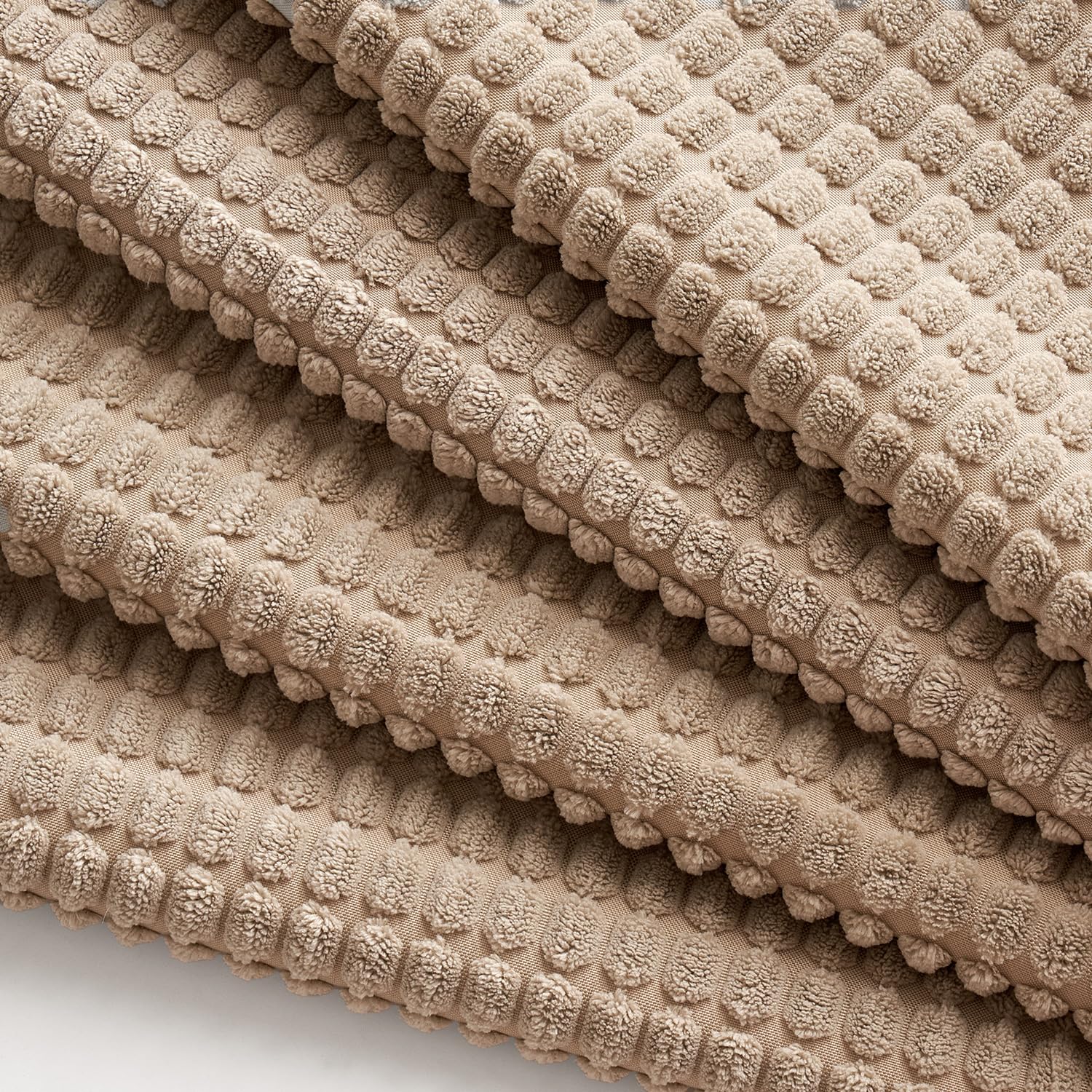 MIULEE Housse de Coussin Granulé Coussins Canape en Polyester Doux Durable Moderne Taie Oreiller Decoratif pour Sofa Salon Maison Bureau Lit Chambre 50x50 cm 4 Pièces Sable