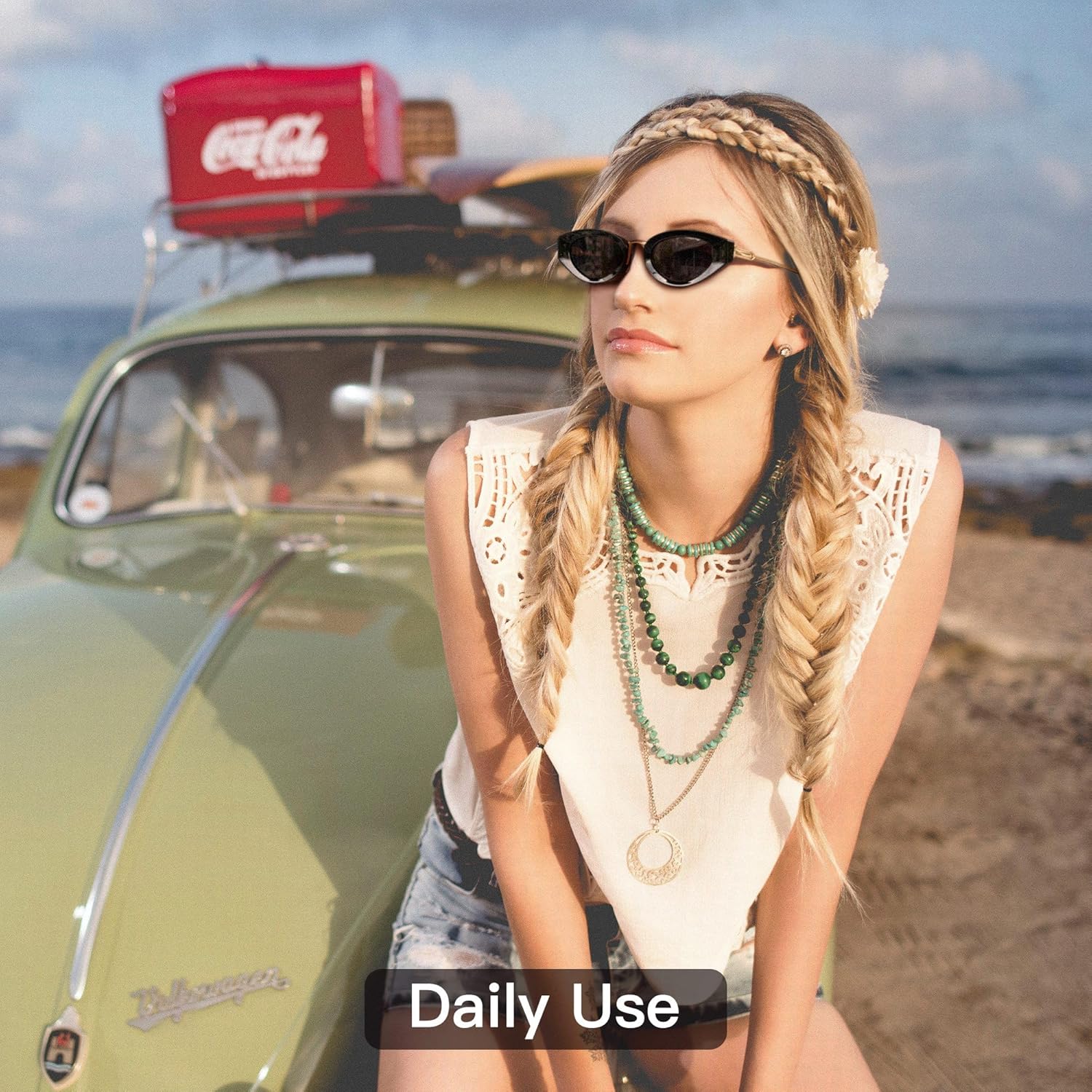 Cyxus Cat Eye Sunglasses for Women, Trendy Sunglasses Womens UV Protection for Driving, Outdoor, Daily Use - Image 3