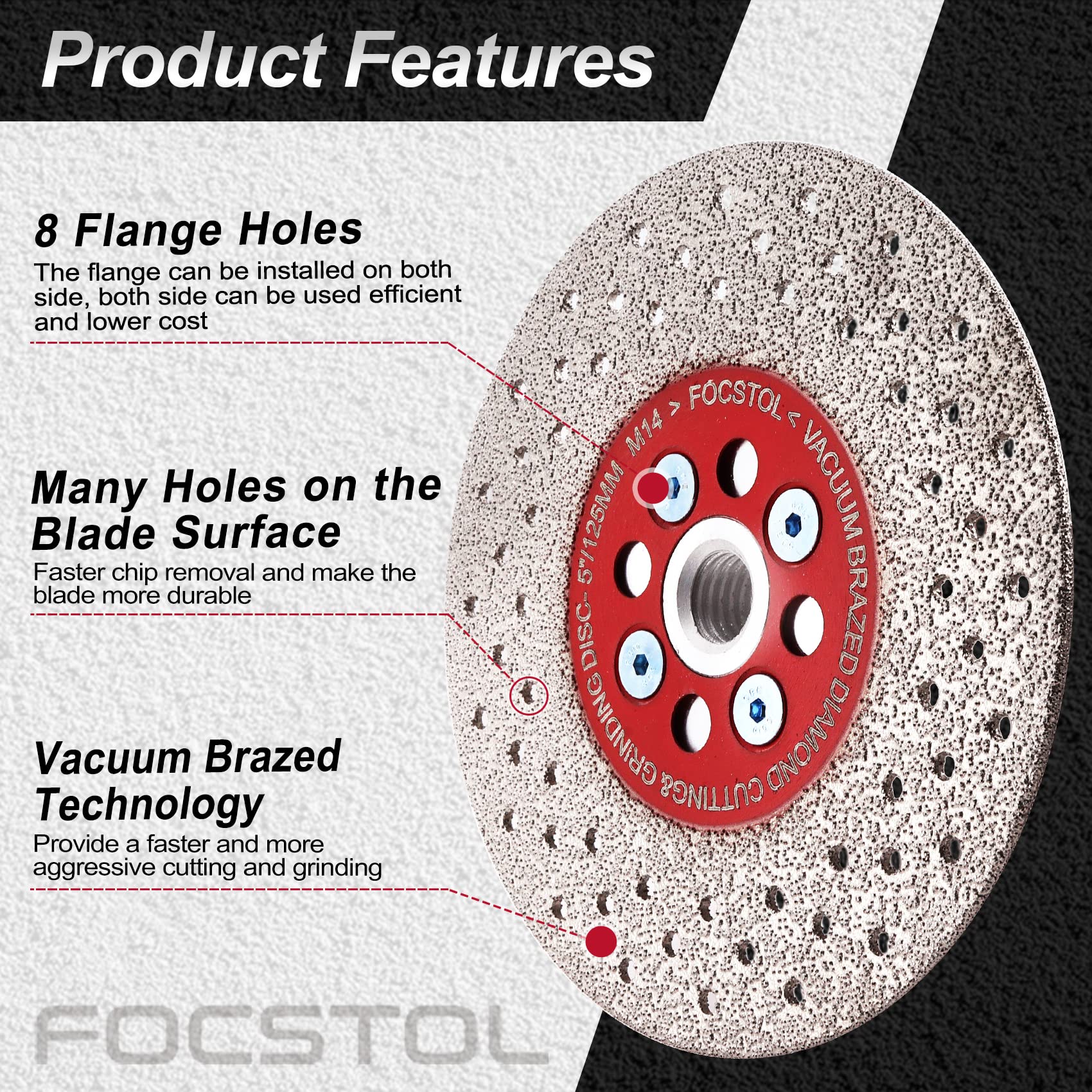 FOCSTOL Diamond Cutting Grinding Disc 125mm - Image 3