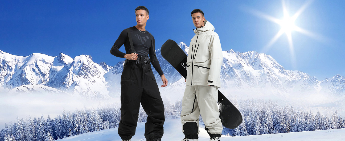 GSOU SNOW メンズ スノーパンツ スノーボード ビブ バギー レディース