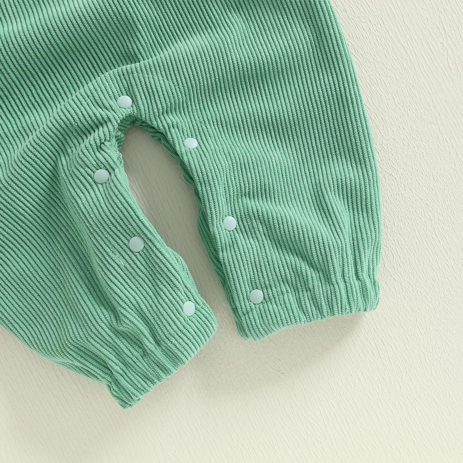 Carolilly Salopette bébé nouveau-né garçon sans manches en velours côtelé col rond broderie tracteur combinaison tout-petits vêtements mignons