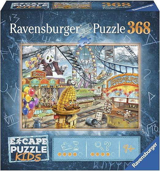 Ravensburger Escape Kids Puzzle - Amusement Park Plight 368 Piece Jigsaw Puzzle for Kids - 12936 - an Escape Room Experience in Puzzle Form