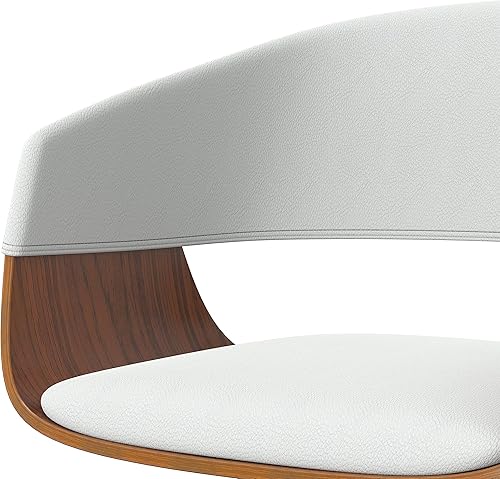 Miniatura 17 de SIMPLIHOME Lowell Taburete de bar giratorio ajustable, silla tapizada de metal de 33 pulgadas de altura del asiento en tela de aspecto de lino gris