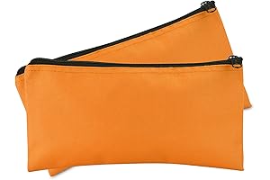 DALIX Bank Bags Money Pouch Securi Deposit Zipper Coin Bag Orange