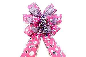Pink Candy Tree Topper Bow