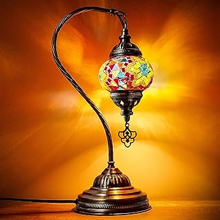 Turkish Moroccan Mosaic Table Lamp - Tiffany Handmade Colorful Mosaic La...