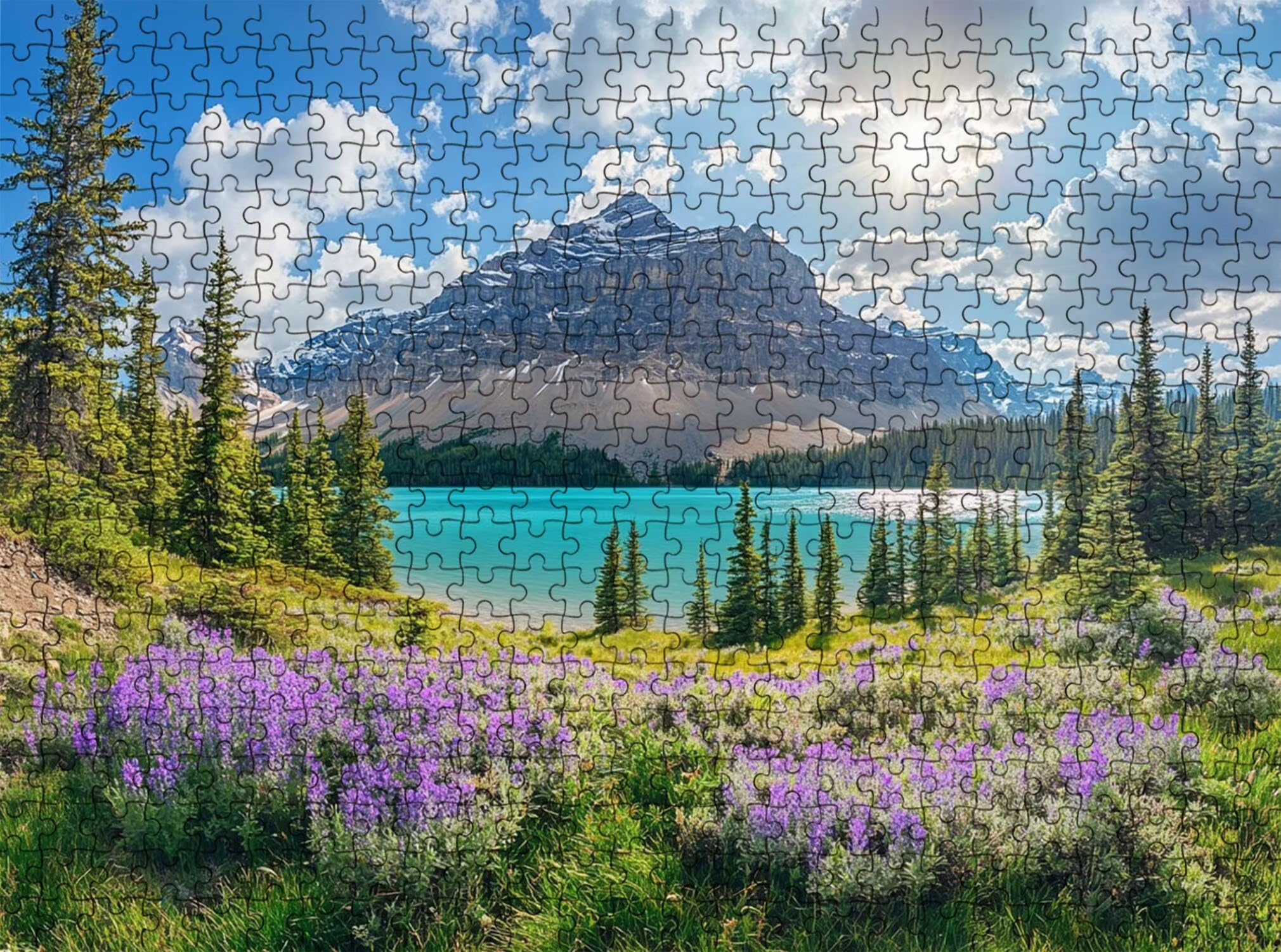 lago paesaggio Puzzle 5000 Pezzi per Adulti, Puzzle in Legno - Collezione Classica con Poster Incluso - Sfida di Concentrazione e Passatempo Antistress, Gioco per Famiglia, 156 x 105 cm f0-300