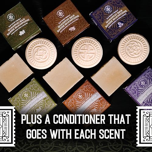 Miniatura 9 de Viori Hamish & Co. - Barra de champú  Citron & Ginger  Champú para hombres  Hecho a mano con islam escocés y whisky infundido  Hecho de ingredientes