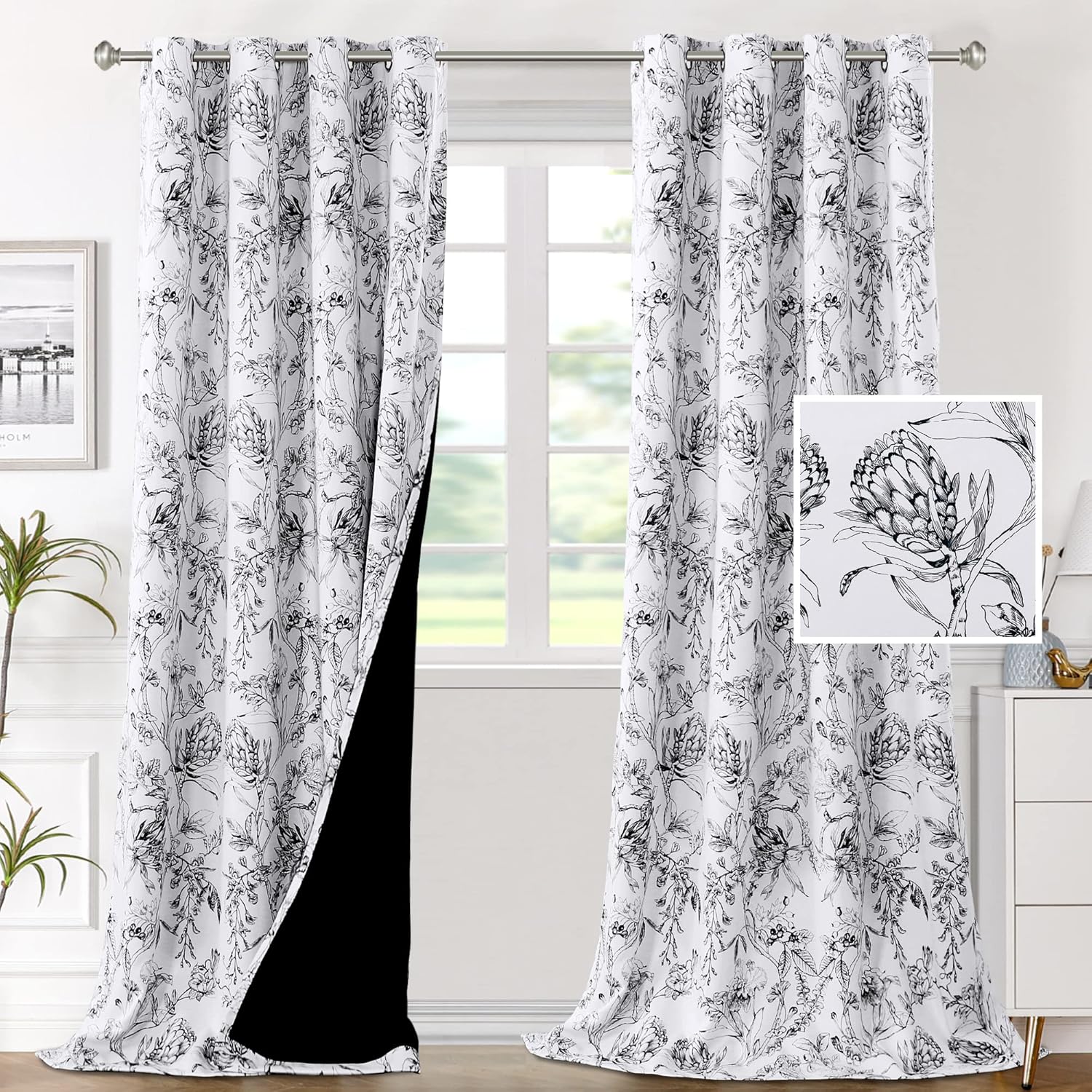 H.VERSAILTEX 100 Blackout Curtains for Living Room