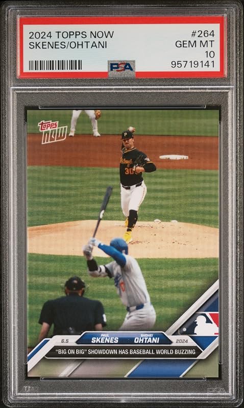 2024 Topps Now Baseball Rookie Card #264 – Paul Skenes & Shohei Ohtani, PSA 10 Graded (Cert #95719141) | Topps 2024 Collectors Edition