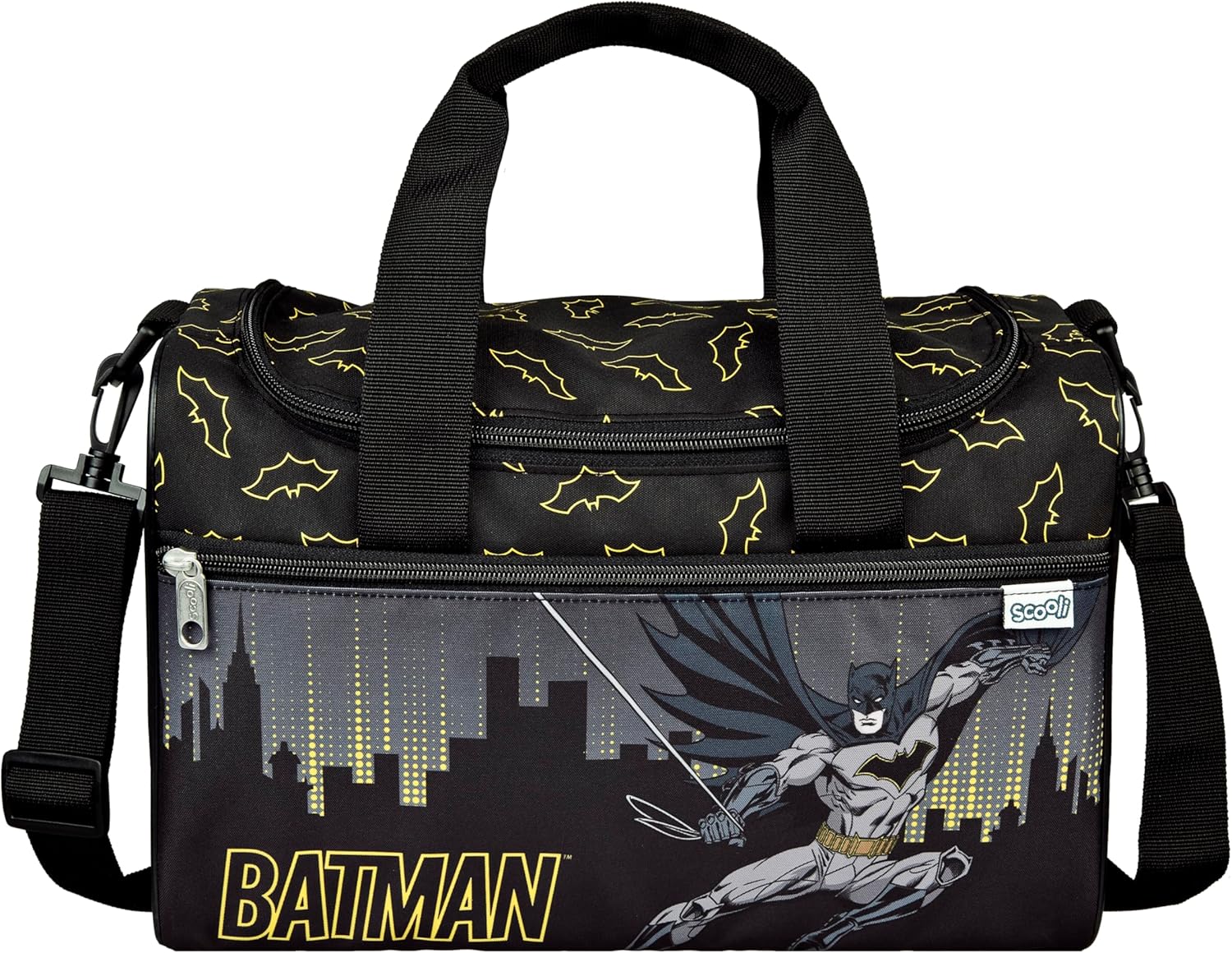 Sports Bag for Children - 23 x 35 x 16 cm - Spacious Main Compartment - Adjustable Shoulder Strap - School Accessories - Shoulder Bag, Batman, 23 x 35 x 16 cm, Children's sports bag