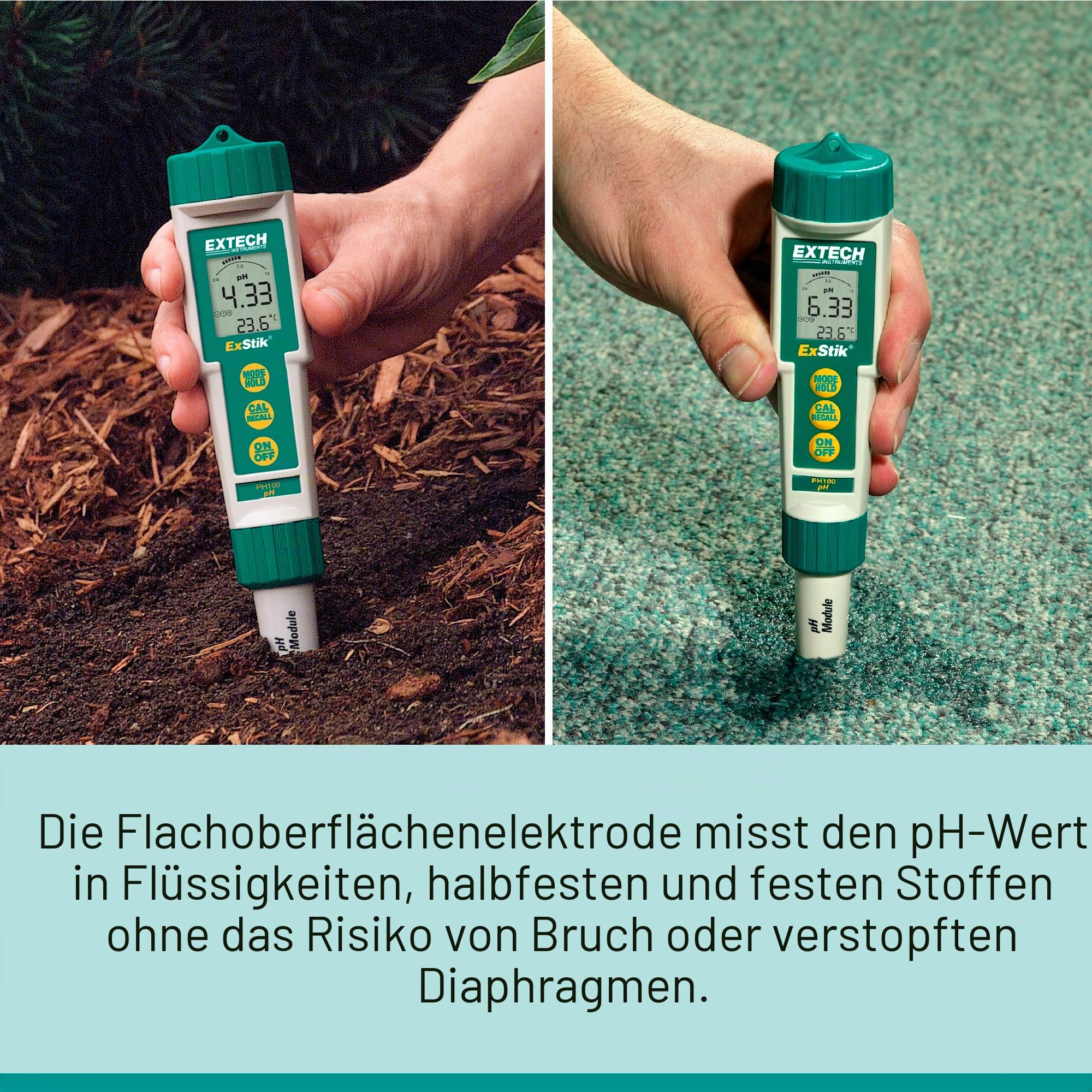 Extech Wasserdichtes pH-Messgerät, 1 Stück, PH100