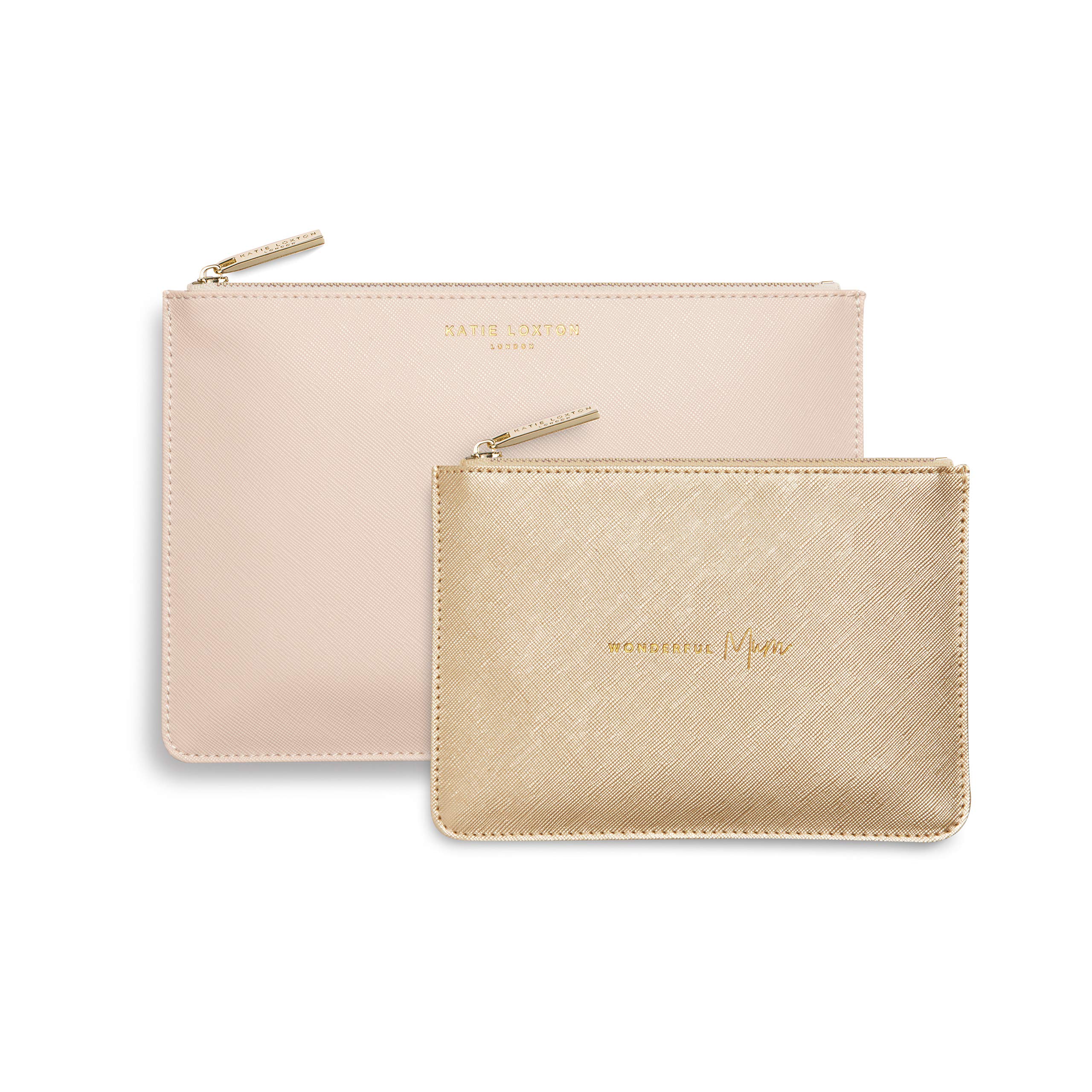 Katie Loxton Perfect Pouch Gift Set | Wonderful Mum | Oyster Pink