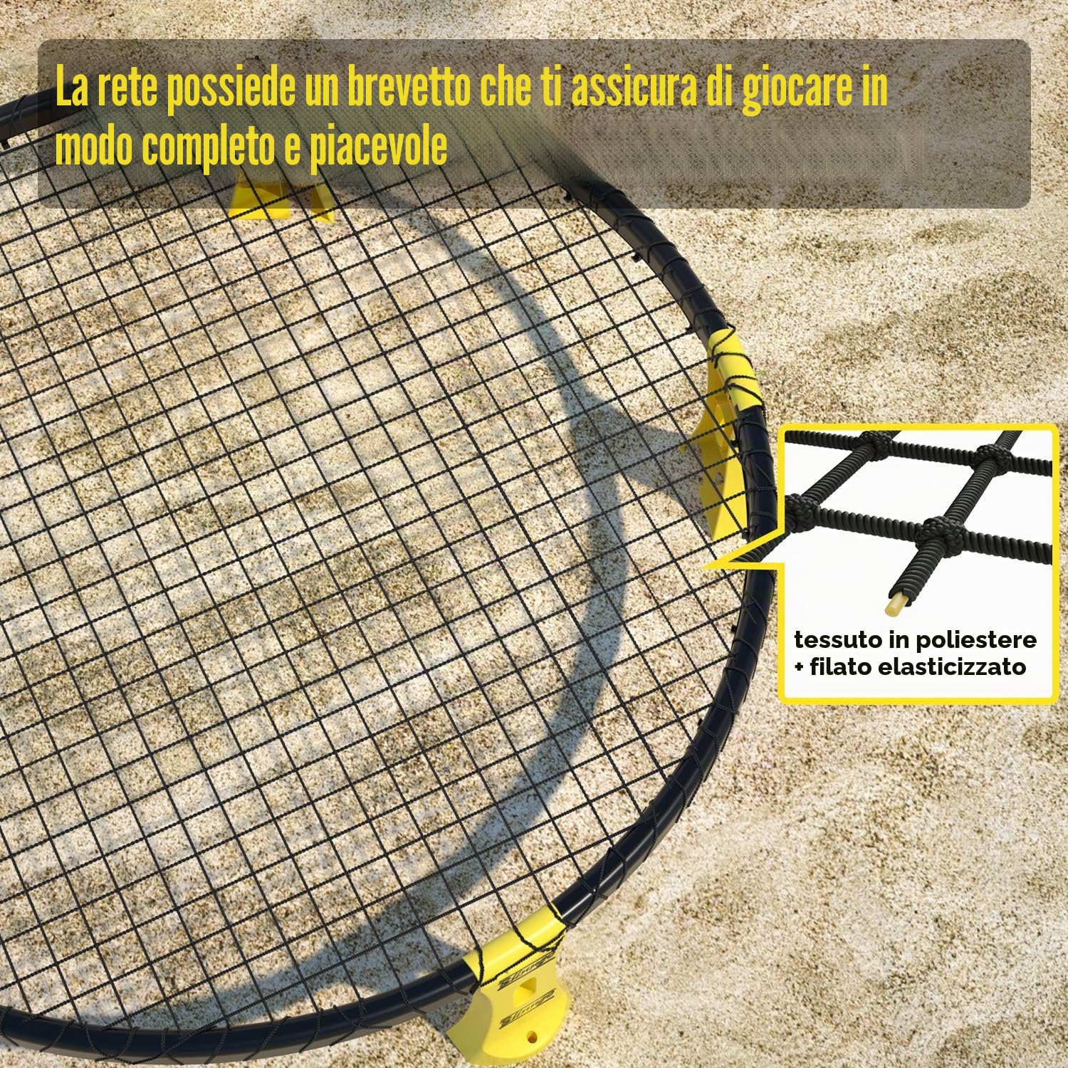 Il set include palle, reti, borsa, pompa a sfera e regole – Adatto per giocare in spiaggia, prato, cortile e parco