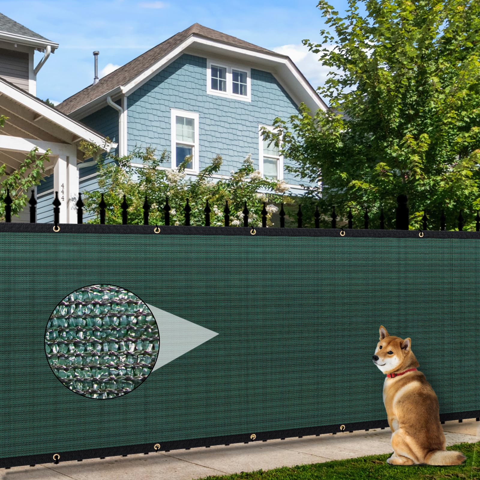 SEKKVY 3' x 16.4' Heavy Duty Privacy Screen Fence, 90% Blockage Mesh Shade Net Cover for Garden, Wall, Chain Link Fence