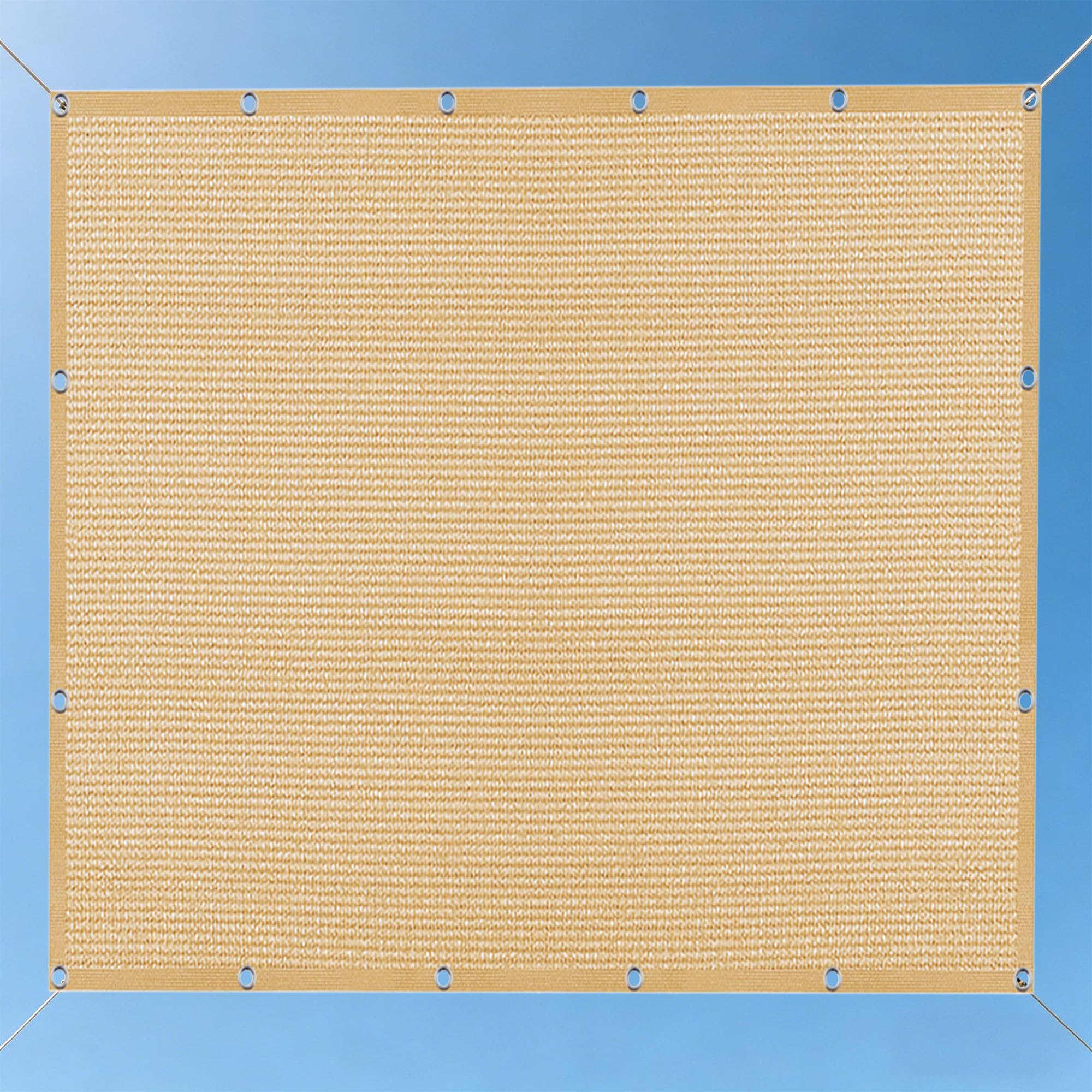 Maille respirante 1,2 x 5,5 m E Mesh Protection UV pour camping Serre et niche pour animal domestique Jaune sable