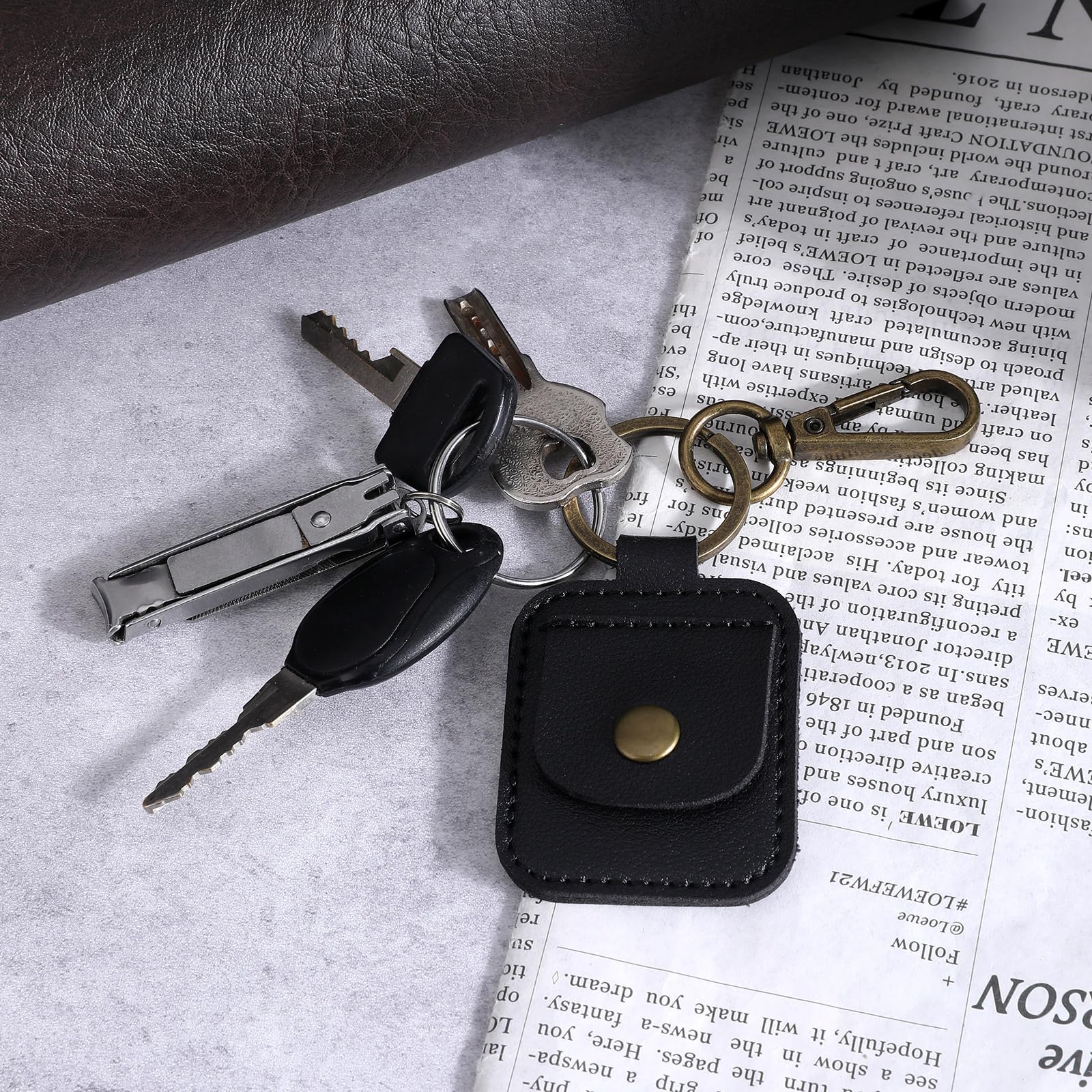 Amazon.co.jp: InnoHustle レザーリングホルダーキーホルダー