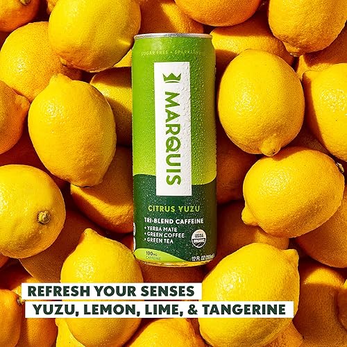 Miniatura 8 de Marquis Bebida energética orgánica alternativa con cafeína orgánica a base de plantas | Yerba mate espumosa vegana sin calorías sin azúcar |