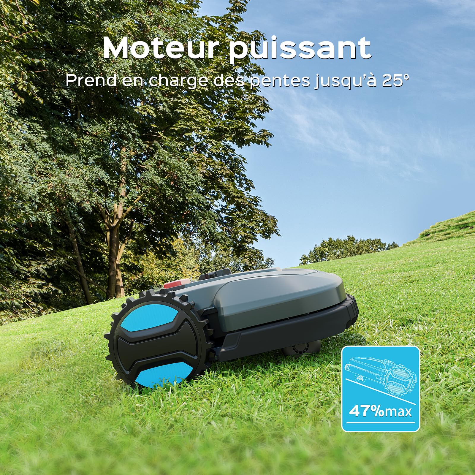 YARDCARE E400 Robot Tondeuse avec Contrôle Via App — vue 2