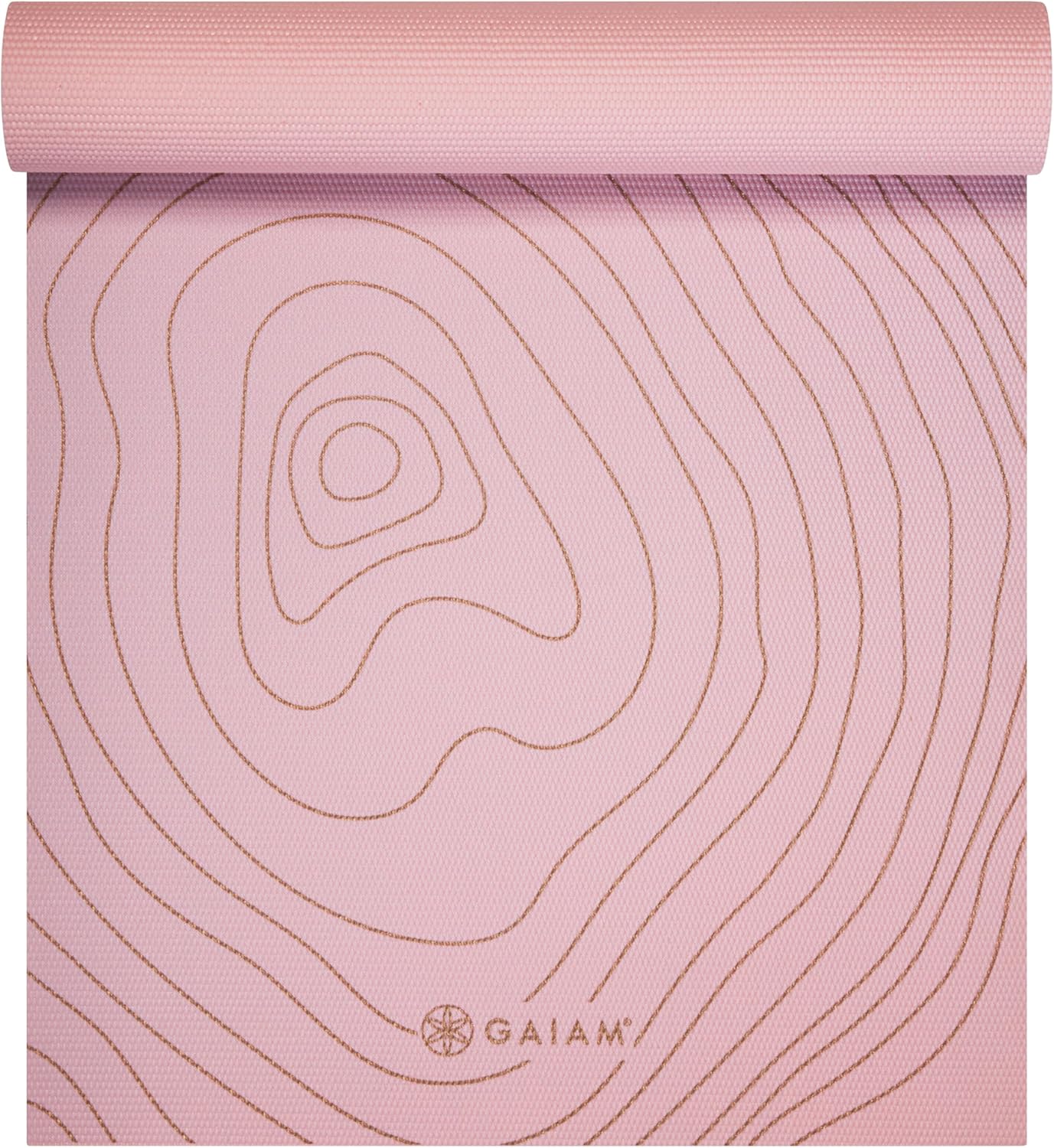 Gaiam Yoga Mat - Premium 6mm Print Extra Thick Non Slip Exercise