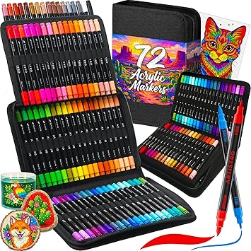 ARTISTRO Acrylic Paint Pens With Storage Bag for Calligraphy -