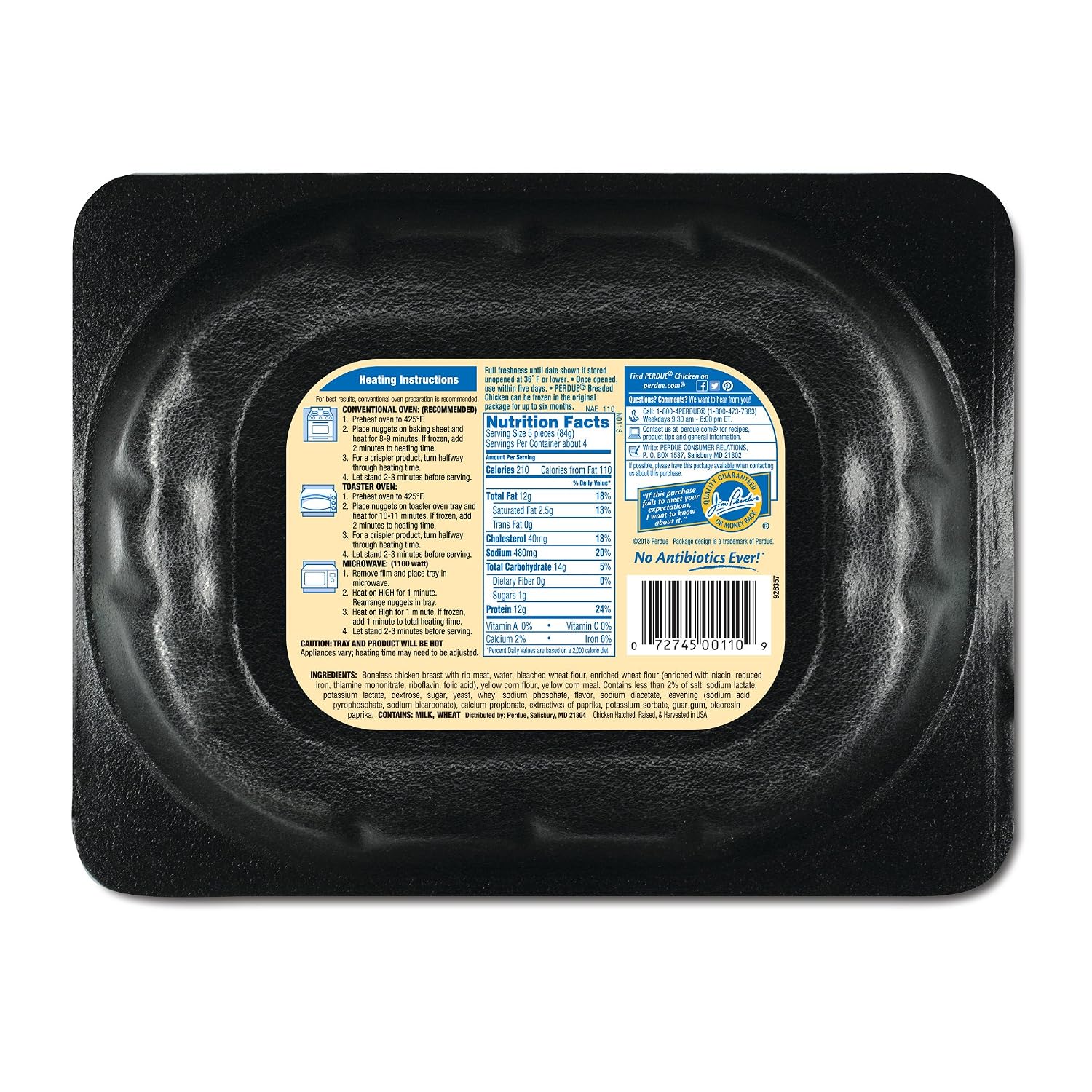 Perdue, Breaded Chicken Breast Nuggets, Fully Cooked, Fresh Tray Pack, 12 oz