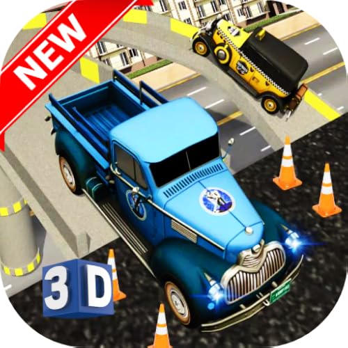 Simulateur de stationnement de voiture classique à plusieurs étages - Véritable salon de l'auto de voitures anciennes - Jeu de conduite de camion à 4 roues - Traversez un bâtiment à plusieurs niveaux