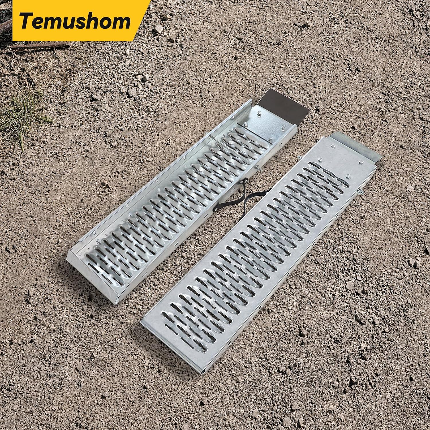 Temushom 40" Steel Shed Ramps for Lawn Mowers, 2PCS,Total 960 lbs Capacity