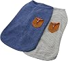 YAODHAOD 100% Cotton Dog Shirt: Soft, Breathable & Stretchy Pet T-Shirts - Minimalist Tank Top Sleeveless Vest for Medium, Small Dogs (2Pack, XL)