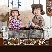 Vista 56 de Alice Tea Party Decorations - Baby Shower Paper Plates, Napkins, Cups & Straws for 24 Guests, 120 Pcs Disposable Party Dessert Dinnerware