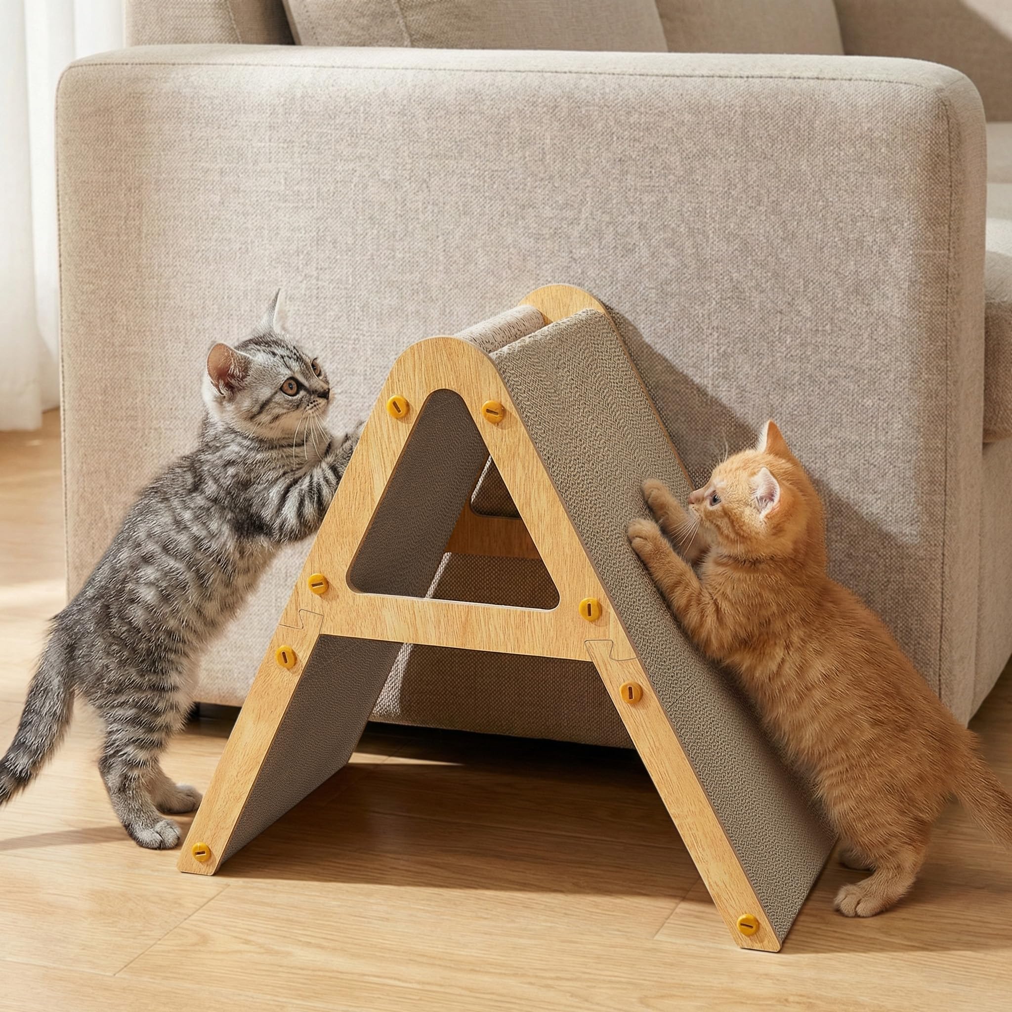 Conlun Cat Scratcher with Wood Frame