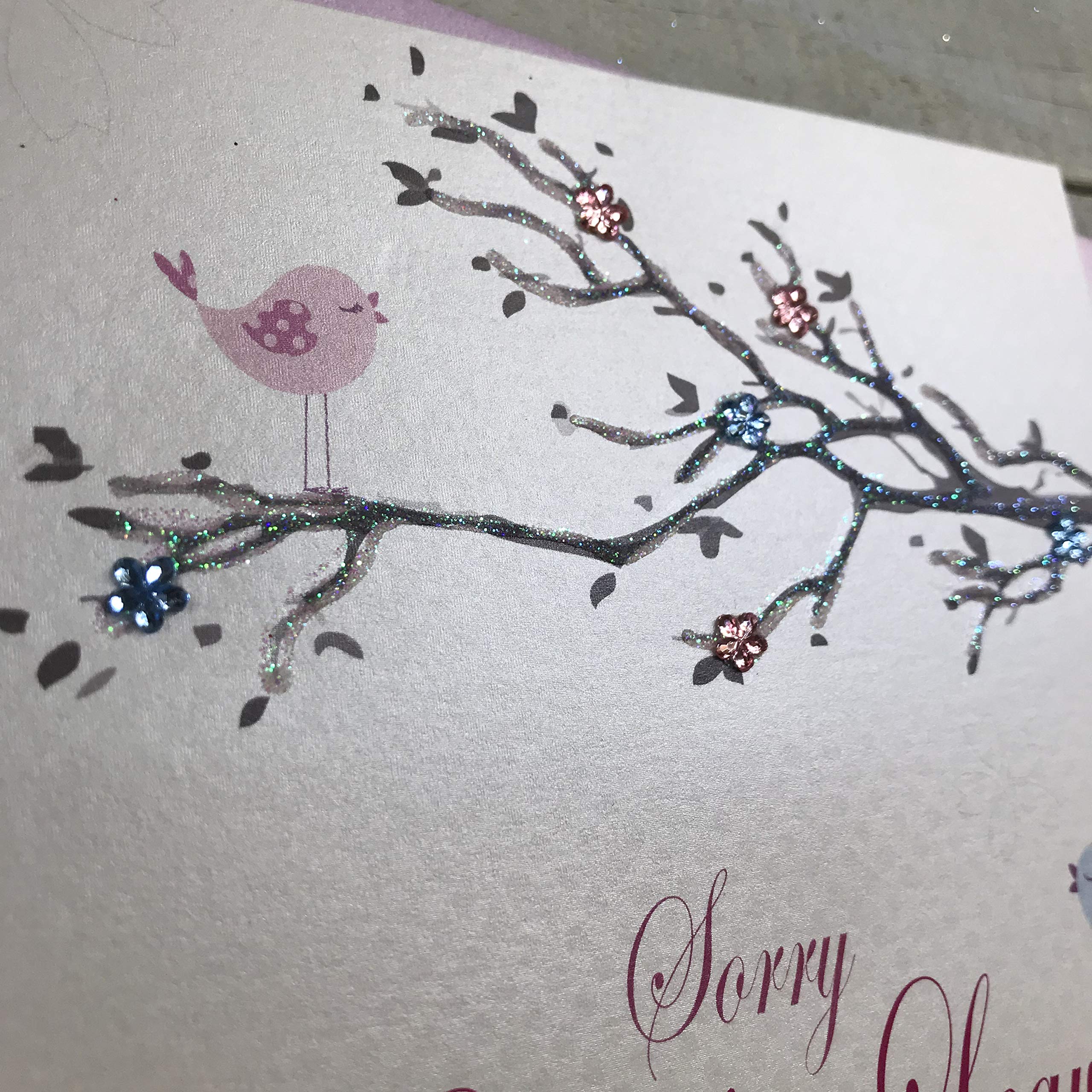 White Cotton Cards XLWB3 1-Piece Sorry Your Leaving Extra-Large