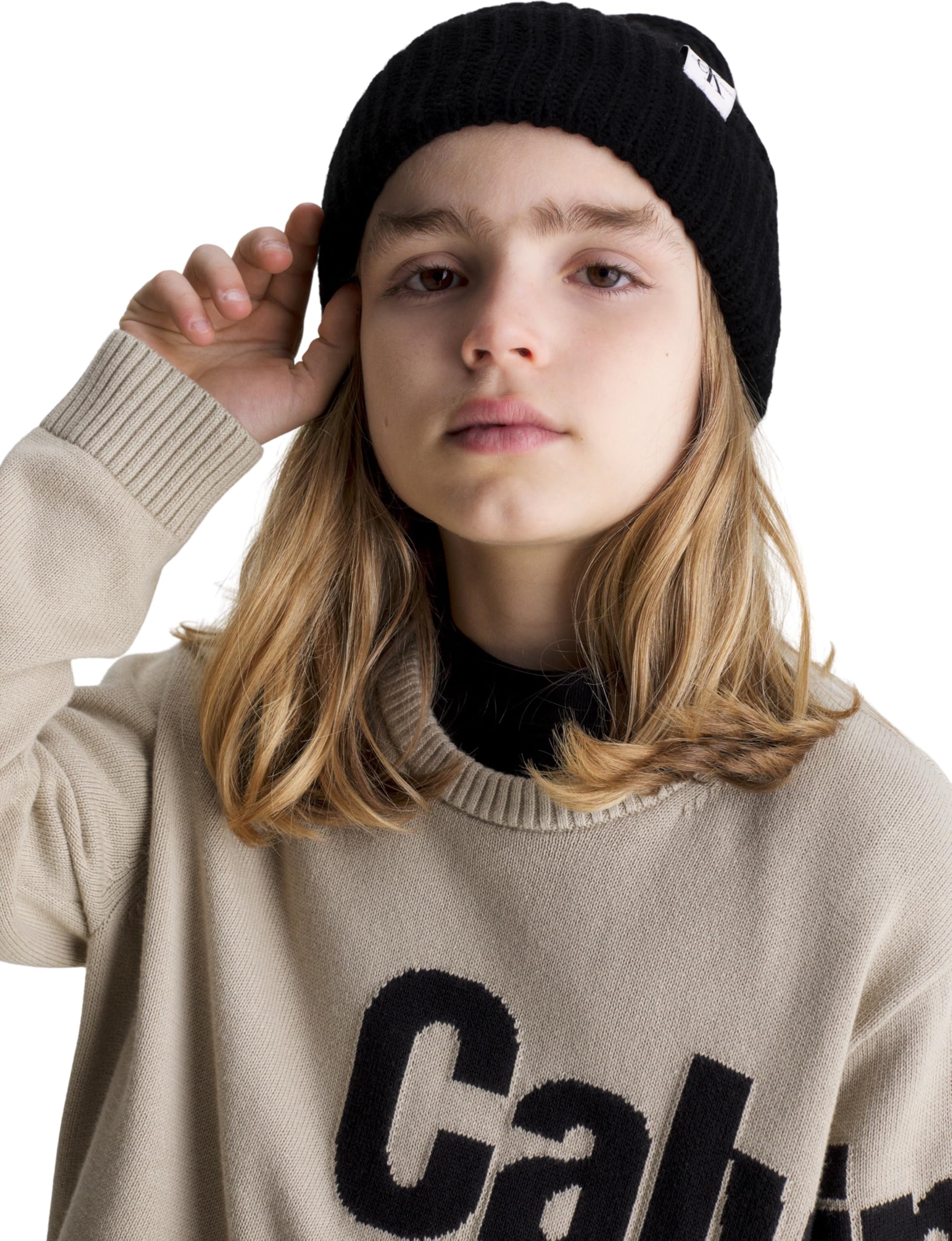 Calvin Klein - Monogram Rib Beanie Iu0iu00440, Berretto Unisex - Adulto