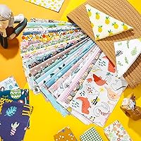 Vista 3 de 40 Pcs 10 x 10 Inches Cotton Fabric Bundle Squares Precut Fabric Squares Multi Color Floral Fat Sheets for Craft DIY Quilting Sewing(Bright Patterns)