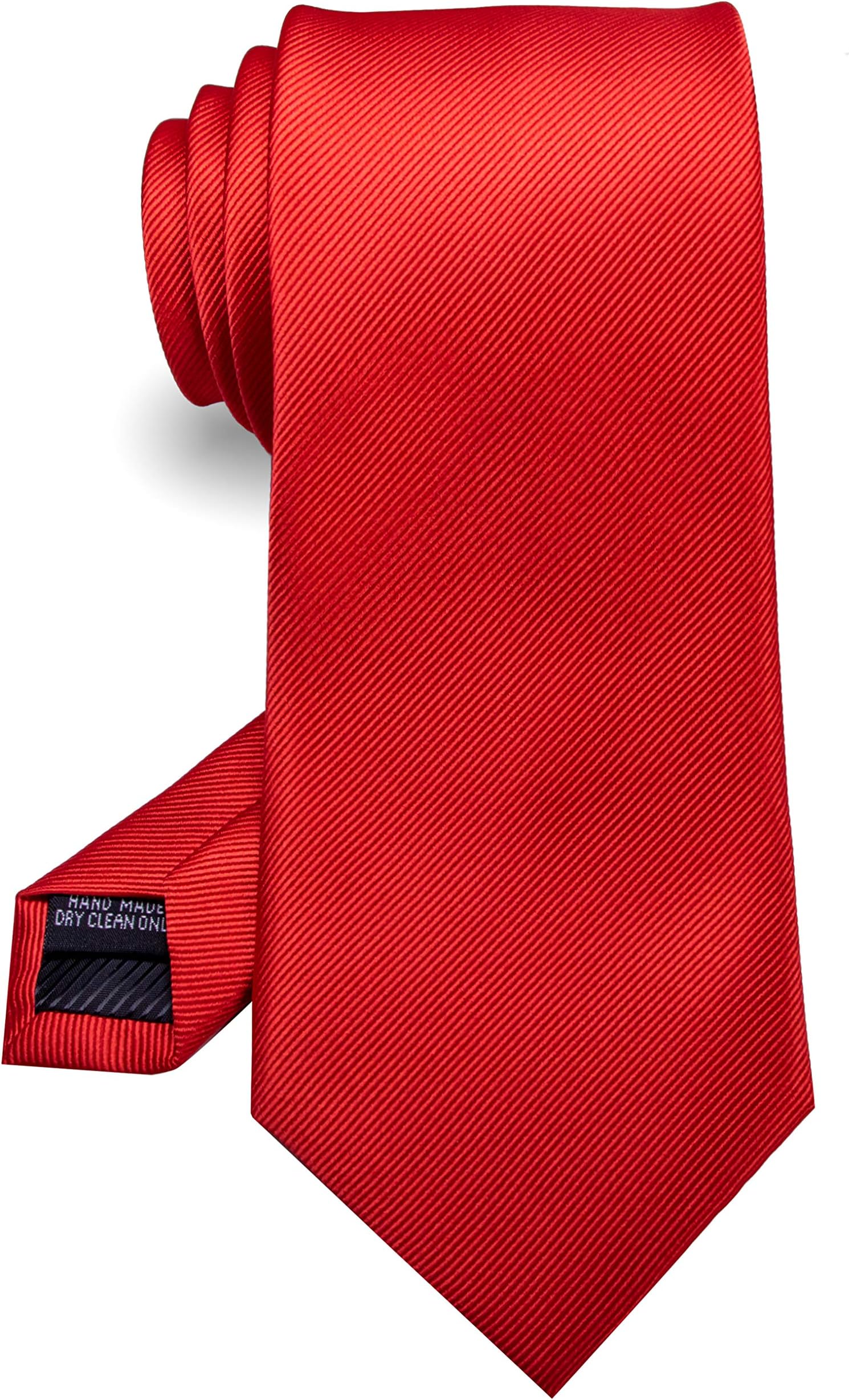 RBOCOTT Silk Red Tie Business Wedding Formal Necktie for Men (Red)